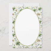Elegant Green Shamrock Wedding Invitation Design 招待状 (正面)