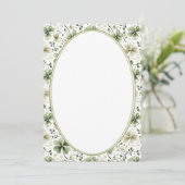 Elegant Green Shamrock Wedding Invitation Design 招待状 (スタンド正面)