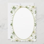 Elegant Green Shamrock Wedding Invitation Design 招待状 (正面)