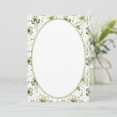 Elegant Green Shamrock Wedding Invitation Design 招待状 (スタンド正面)