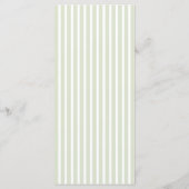 Elegant Green Stripes Wedding Menu メニュー (裏面)