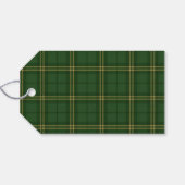 Elegant Green Tartan Family Photo Christmas Card ギフトタグ (裏面横)