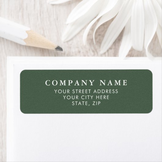 Elegant Green Texture Personalized Address Labels ラベル (インサイチュ)