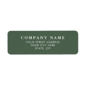 Elegant Green Texture Personalized Address Labels ラベル (正面)