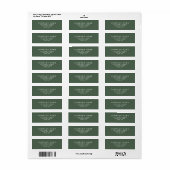Elegant Green Texture Personalized Address Labels ラベル (フルシート)