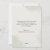 Elegant Green Tree Non-Photo Christmas card シーズンカード (裏面)