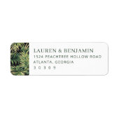 Elegant Green Tropical Palm ラベル (正面)