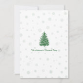Elegant Green Vintage Christmas Party 招待状 (裏面)