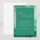 Elegant Green Watercolor Details エンクロージャーカード (正面/裏面)