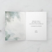 Elegant Green Watercolor Happy Wedding Day Wedding カード (内部)