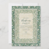 Elegant Green White Holly Christmas 招待状 (正面)