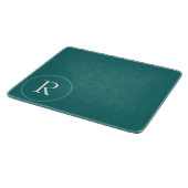 Elegant Green &White Monogram Cutting Board カッティングボード (角)