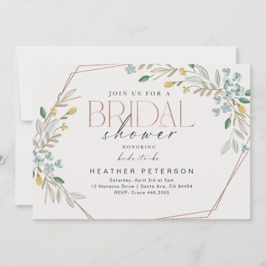 Elegant Greenery 招待状 (正面)