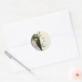 Elegant Greenery Arch Wedding Photo Round Sticker ラウンドシール (封筒)