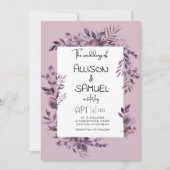 Elegant Greenery Border Wedding  招待状 (正面)