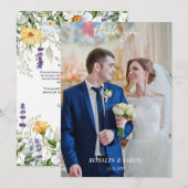 Elegant Greenery Botanical サンキューカード (正面/裏面)