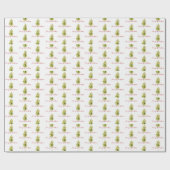 Elegant Greenery Botanical Merry Christmas  ラッピングペーパー (フラット)