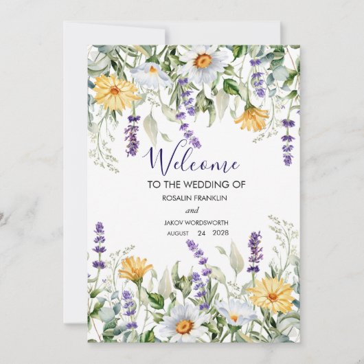 Elegant Greenery Botanical Sign シーズンカード (正面)