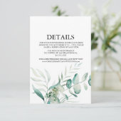 Elegant Greenery Botanical Wedding エンクロージャーカード (スタンド正面)