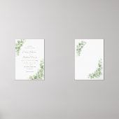 Elegant Greenery Botanical Wedding Invitation  (正面)