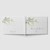 Elegant Greenery Botanical Wedding Invitation ゲストブック (全面)
