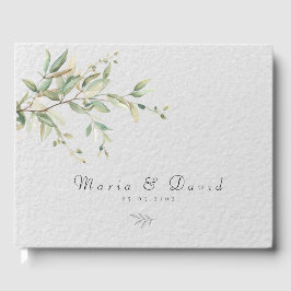 Elegant Greenery Botanical Wedding Invitation ゲストブック