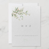 Elegant Greenery Botanical Wedding Invitation 招待状 (裏面)