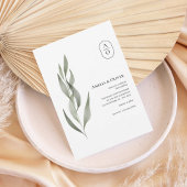 Elegant Greenery Botanical Wedding Invitation 招待状