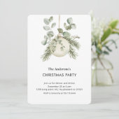 Elegant Greenery Christmas Party 招待状 (スタンド正面)