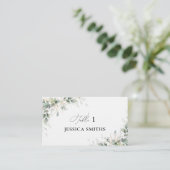 Elegant Greenery Flat Place Card プレイスカード (スタンド正面)