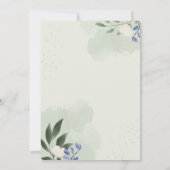 Elegant Greenery Floral Birthday Card | Minimal Bo 招待状 (裏面)