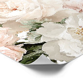 Elegant greenery floral Engagement Party welcome ポスター (角)