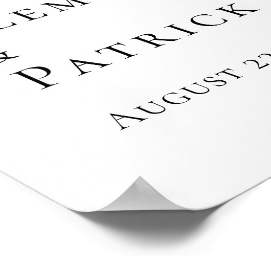 Elegant greenery floral Engagement Party welcome ポスター (角)