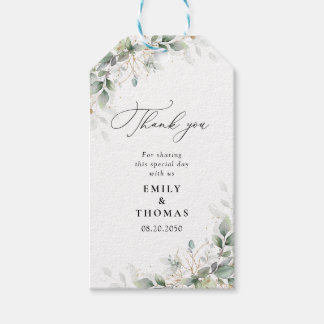 Elegant Greenery Floral Gift Tag ギフトタグ