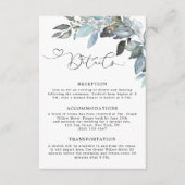 Elegant Greenery Foliage QR Code Wedding Details エンクロージャーカード (正面)
