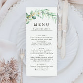 Elegant Greenery Foliage Wedding Dinner メニュー
