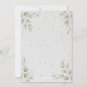 Elegant Greenery Gold Birthday Invitation 招待状 (裏面)