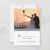 Elegant Greenery Script RSVP Invitation (正面)