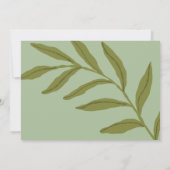 Elegant Greenery Thank You Card | Minimalist Botan サンキューカード (裏面)