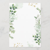 Elegant Greenery Watercolor Wedding Menu メニュー (裏面)