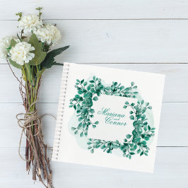 Elegant Greenery Wedding Guest Book ノートブック