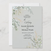 Elegant Greenery Wedding Invitation 招待状 (正面)