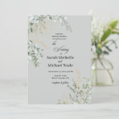 Elegant Greenery Wedding Invitation 招待状 (スタンド正面)