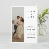 Elegant Greenery Wedding Invitation | Photo Back 招待状 (スタンド正面)