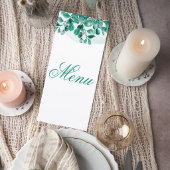 Elegant Greenery Wedding Menu Card メニュー