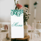 Elegant Greenery Wedding Menu Card メニュー