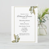Elegant Greenery Wedding Rehearsal 招待状 (スタンド正面)