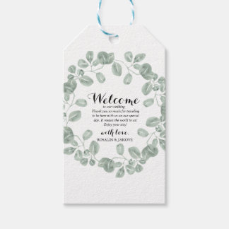 Elegant Greenery Wedding Welcome Gift Tags ギフトタグ