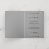 Elegant Grey Abstract Photo Memorial Funeral  箔シーズンカード (内側レイダウン)