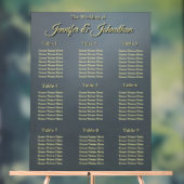 Elegant Grey Background Wedding Seating Chart アクリルサイン (ニュートラル)